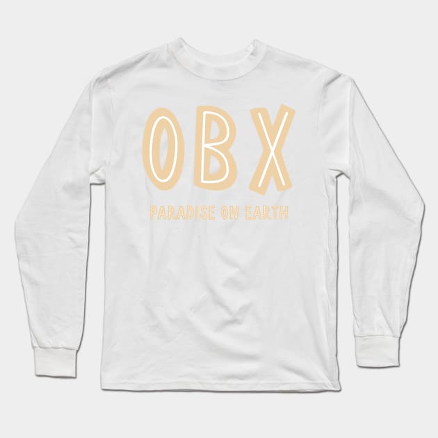 OBX - Paradise on Earth (Yellow) Long Sleeve T-Shirt by cartershart